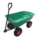 Garden Dump Cart Factory - OEM China OEM Green 4 Wheels Wagon Trailer