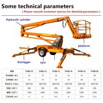 Trailer Boom Lift Factory - OEM Small 12m Tow Behind Battery Telescopic