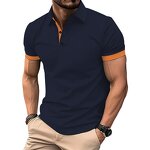 Polo Shirt Factory - Wholesale Men's Casual Solid Color Button Neck