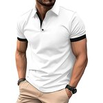 Polo Shirt Factory - Wholesale Men's Casual Solid Color Button Neck