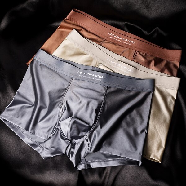 Men's Boxers Factory - OEM/ODM Custom Luxury Satin Ice Silk Briefs