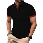 Polo Shirt Factory - Wholesale Men's Casual Solid Color Button Neck