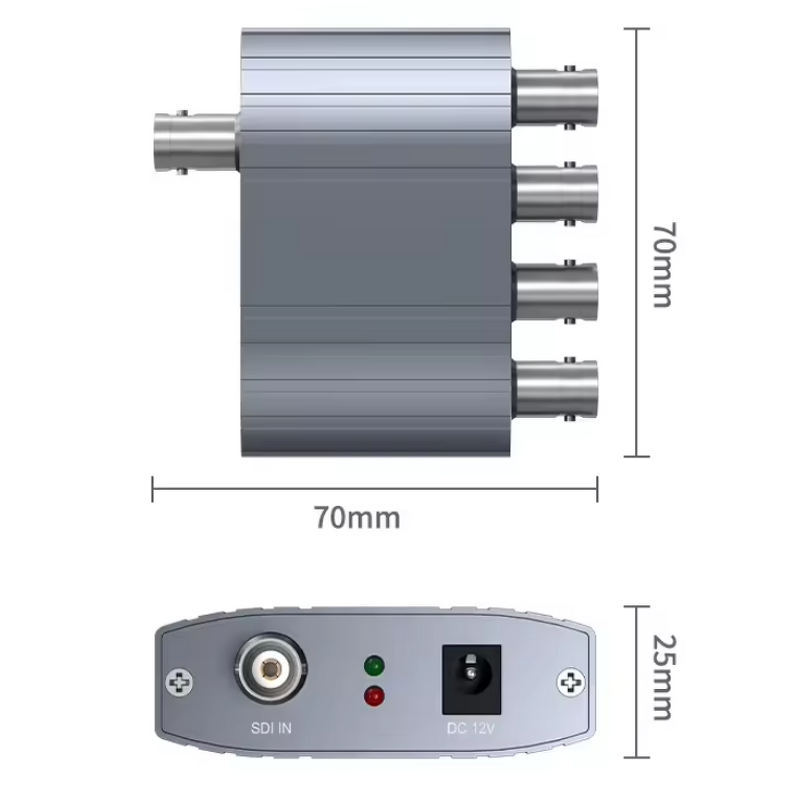 SDI Converter Factory - OEM Hot Sale 1 in 4 Out Surveillance Video