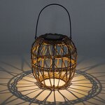 Solar Garden Light Manufacturer - OEM Woven Bamboo Atmosphere Projection