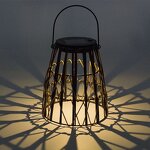 Solar Garden Light Manufacturer - OEM Woven Bamboo Atmosphere Projection