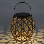 Solar Garden Light Manufacturer - OEM Woven Bamboo Atmosphere Projection