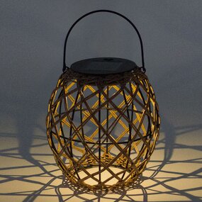 Solar Garden Light Manufacturer - OEM Woven Bamboo Atmosphere Projection