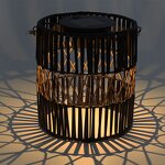 Solar Garden Light Manufacturer - OEM Woven Bamboo Atmosphere Projection