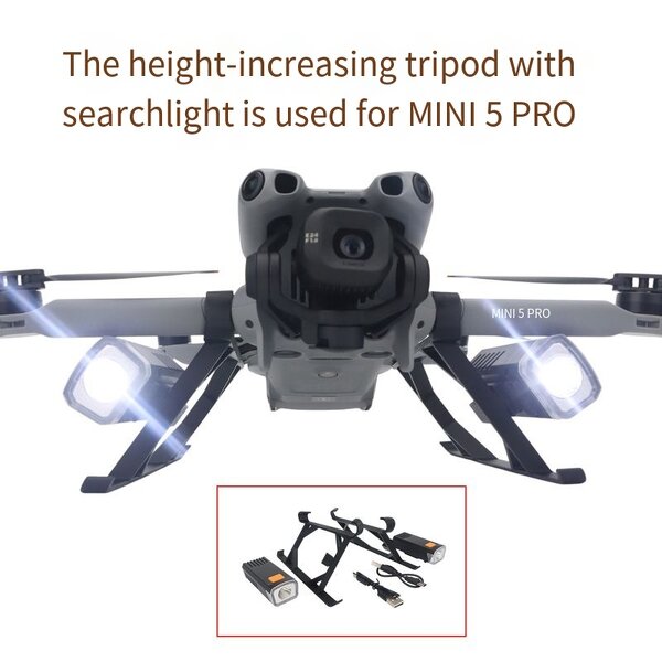 Drone Extension Pole Factory - OEM for DJI Mini 5 Pro Dual-Head Spotlight