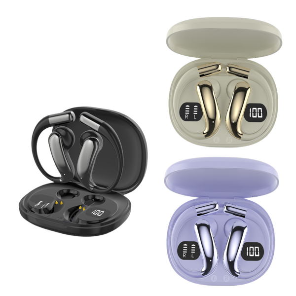 AI Translator Earbuds Factory - Hot Sale Open Ear LED Touch Screen