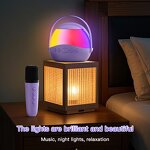 USB BT Karaoke Speaker Factory - New P9 Dual Microphones RGB LED Mini