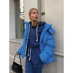 Winter Jacket Manufacturer - OEM Customized Women Loose Hoodie Padded