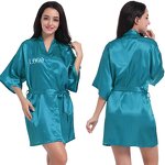 Satin Bathrobe Manufacturer - OEM High Quality Kimono Hairdressing Cape
