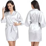 Satin Bathrobe Manufacturer - OEM High Quality Kimono Hairdressing Cape