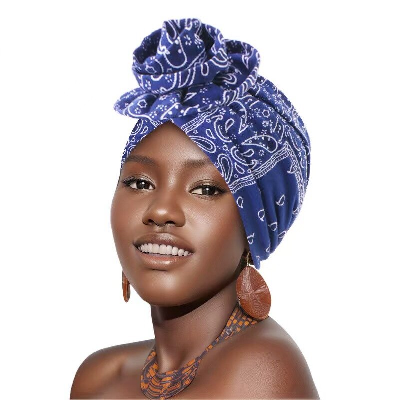 Women Turban Manufacturer - OEM Wholesale Amoeba Pattern Knotted Headscarf