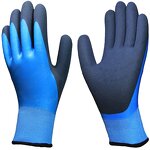Nitrile Coated Gloves Manufacturer - OEM Double Coated Blue Textured Tear-Resistant
