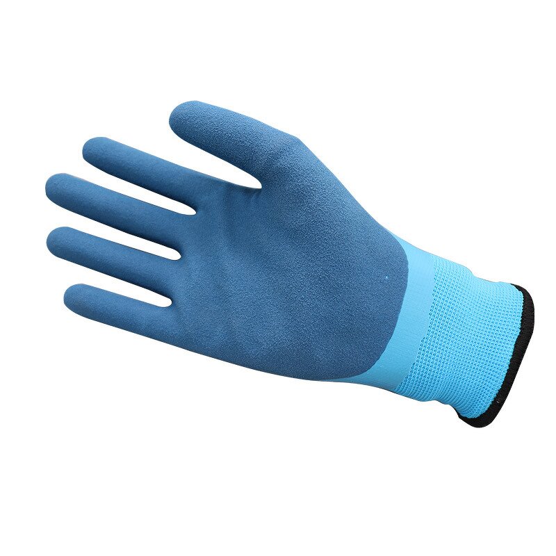 Winter Work Gloves Factory - OEM Custom Logo Velvet Finish Dipped Latex Coating