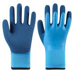 Nitrile Coated Gloves Manufacturer - OEM Double Coated Blue Textured Tear-Resistant