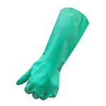 Nitrile Safety Gloves Manufacturer - OEM Custom Logo Green Acid Alkali Oil Resistant