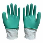 Nitrile Rubber Gloves Factory - OEM High Quality 15mil Green Cotton Flock Lined