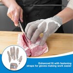 Metal Mesh Gloves Supplier - OEM Silver Thin Opera Length Chainmail Butcher