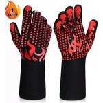 Oven Mitts Manufacturer - OEM Silicone Polyester Cotton Liner Printed Anti-Scalding