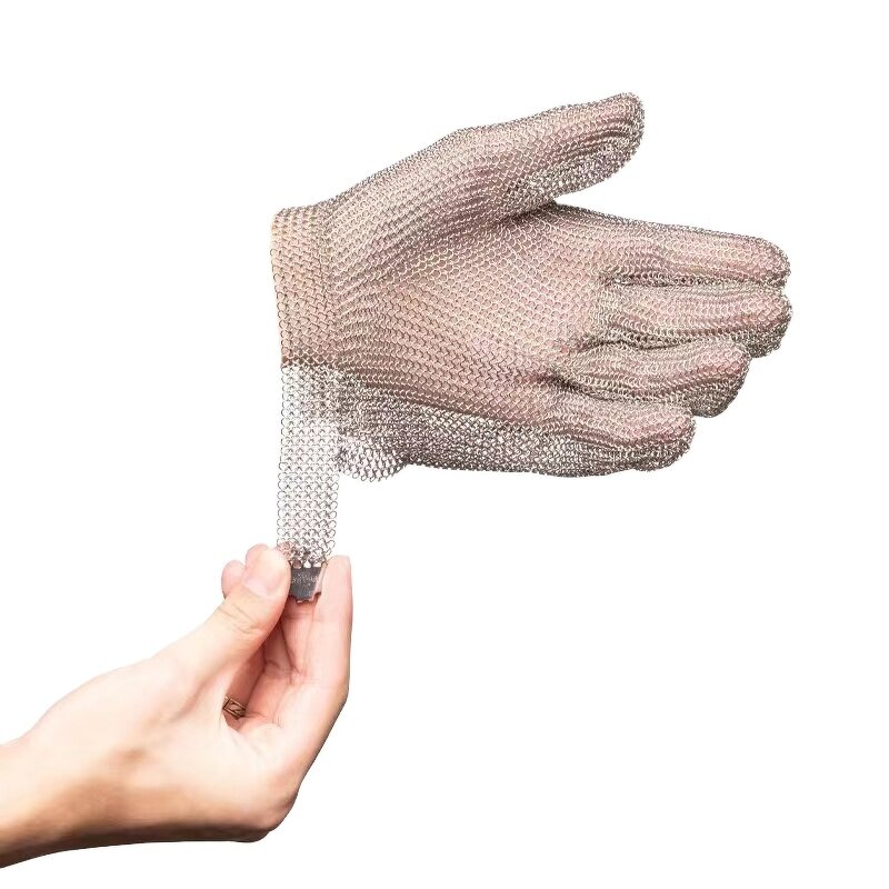 Chain Safety Gloves Factory - OEM Level 9 Anticut Stainless Steel Ring Mesh