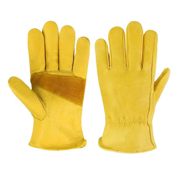 Safety Gloves Manufacturer - OEM OEM Yellow Men's Sheepskin Leather Working