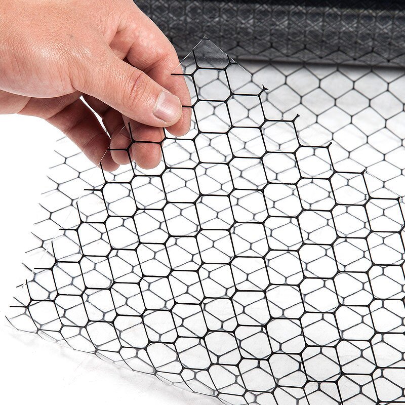 ESD PVC Curtain Factory - Transparent Grid with Carbon Lines 0.25mm Customizable Sizes