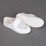 ESD Working Shoes Factory - White PVC Cleanroom Antistatic Mesh with PU Conductive Insole