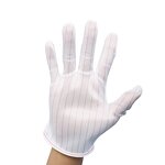 Antistatic Gloves Factory - High Quality Dust Free Cleanroom White with Conductive Wire