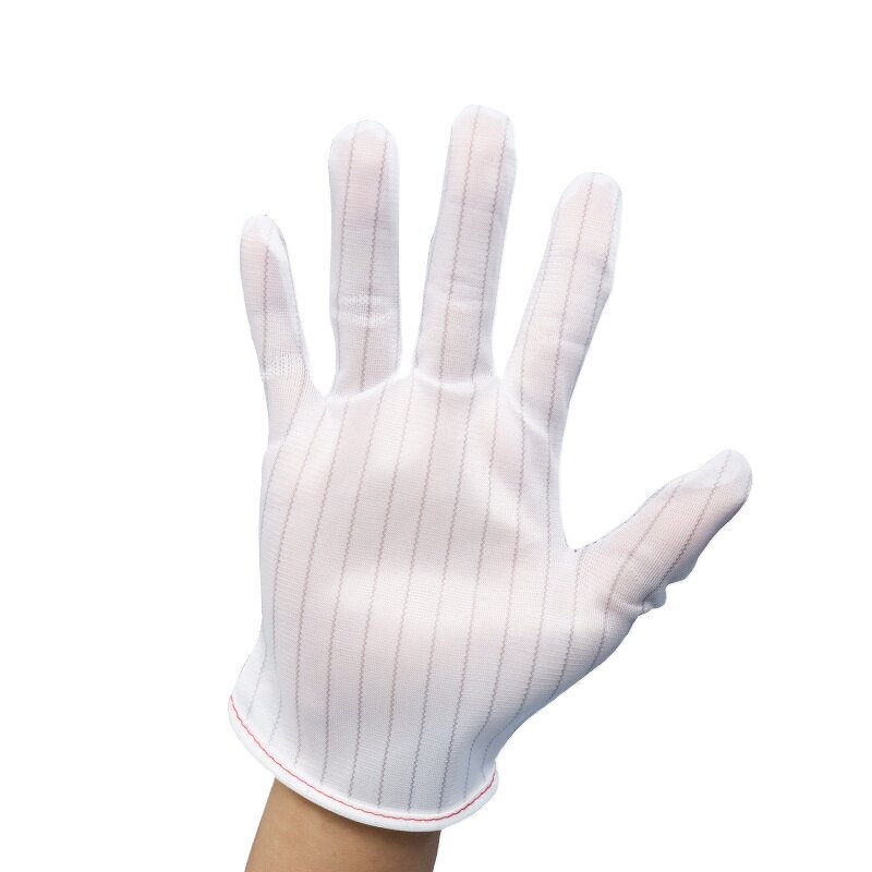 Antistatic Gloves Factory - High Quality Dust Free Cleanroom White with Conductive Wire