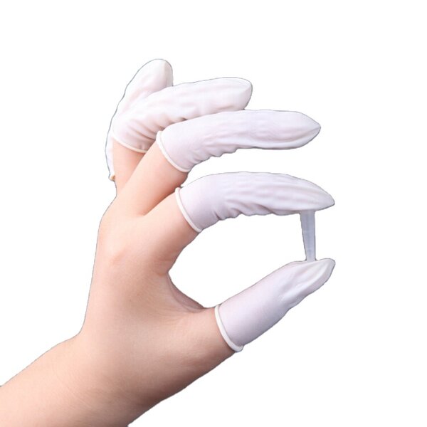 ESD Finger Cots Factory - Thick Powder Free 100% Pure Natural Latex for Electronics