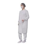 Disposable Safety Clothing Factory - White Non-Woven Experimental Visiting Coat Velcro