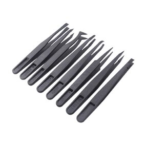 Plastic Tweezers Set Factory - VETUS 8-Piece Anti-Static for Electronics Laboratory