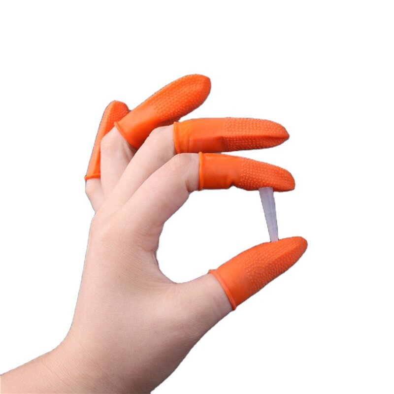 ESD Finger Cot Factory - Cleanroom Anti-Slip Orange Latex Powder-Free Anti-Static