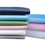 ESD Fabric Factory - Conductive Wire Twill Polyester 5mm Grid Dark Blue for Lab