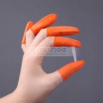 Anti-Static Latex Finger Cot Factory - OEM Orange Powder-Free Anti-Skid Non-Slip Safety