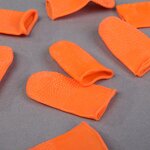 Antistatic Finger Cots Factory - Anti-static Anti-slip 100% Latex Disposable Orange