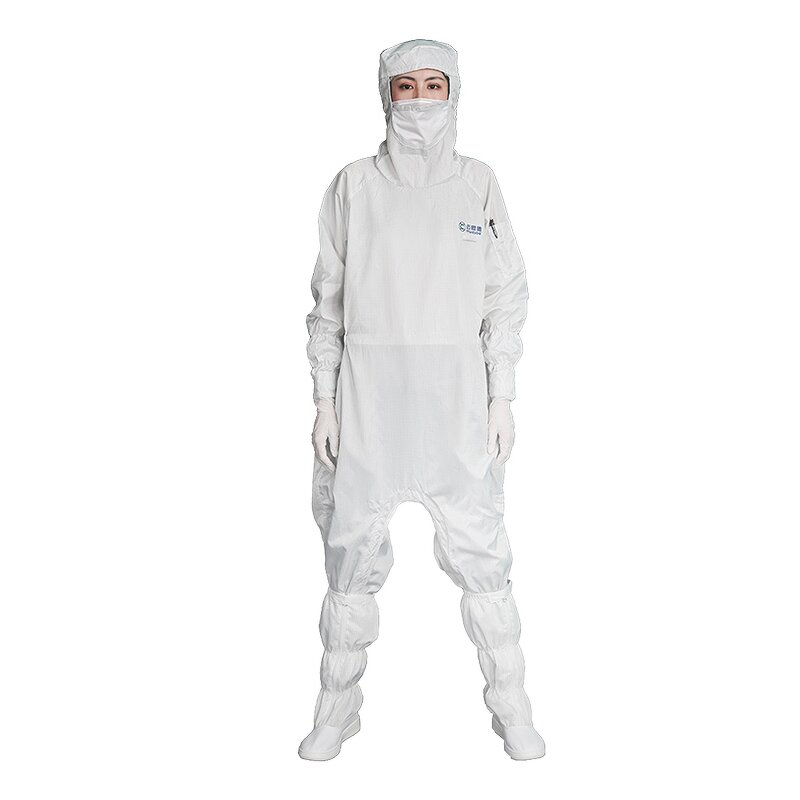 ESD Coverall Factory - OEM/ODM Class 10 Jumpsuit Comfortable Cleaning Room Ladies