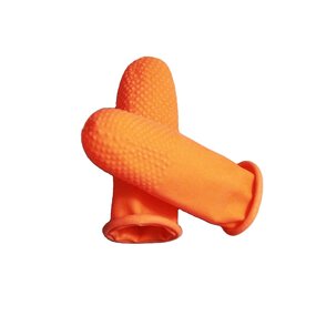 Anti-Static Latex Finger Cot Factory - OEM Orange Powder-Free Anti-Skid Non-Slip Safety