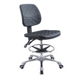Cleanroom ESD Chair Factory - Desk Height with Black Nylon Base Urethane