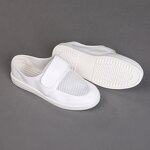 ESD Working Shoes Factory - White PVC Cleanroom Antistatic Mesh with PU Conductive Insole