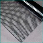 Anti Static PVC Curtain Factory - Antistatic Vinyl Grid Honeycomb Mesh Transparent Black