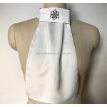 Stock Tie Factory - OEM White Color Fabric Ready Tied Dressage Competition