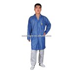 ESD Lab Coat Manufacturer - OEM White Blue Color Antistatic Safety Cleanroom Worker