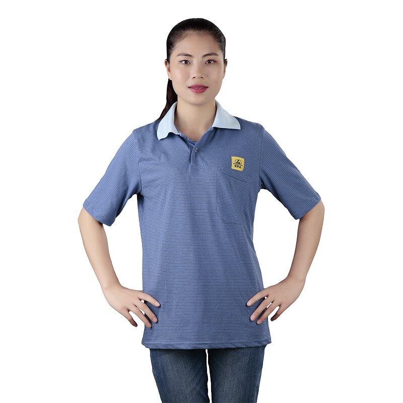 ESD Polo T-shirt Manufacturer - OEM Customized Good Breathability Antistatic Design