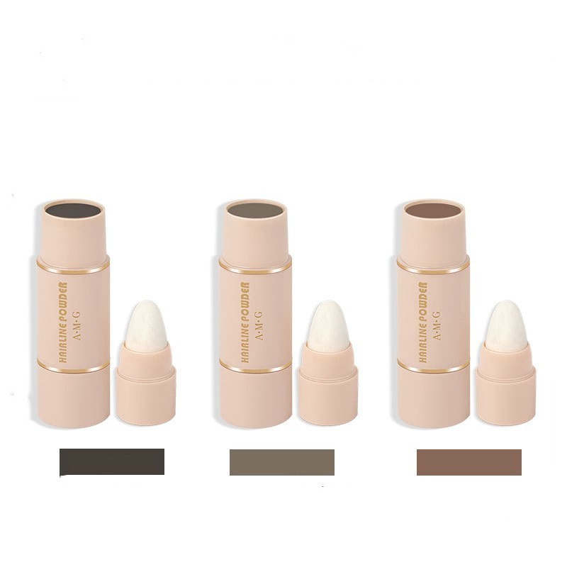 3 Colors Waterproof Unisex Hair Concealer Hairline Optimizer Thickening Organic Hairline Shadow Powder Eyebrow Stamp Stencil Kit
