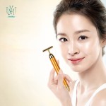 电动24K金t形振动美容棒面部按摩面部提升皮肤电动面部按摩面部提升工具