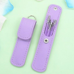 耳朵采摘工具皮革袋6件套双头螺旋耳勺清洁工具